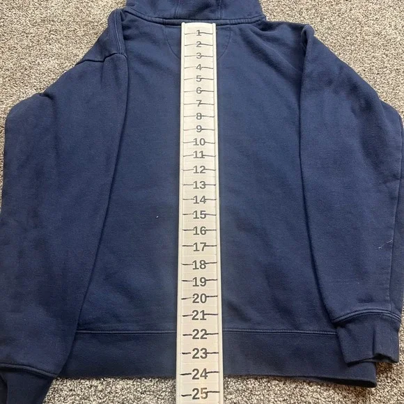 Atlanta Braves Fanatics Hoodie Mens M Navy Blue Pullover MLB Baseball Sweatshirt - Picture 5 of 7